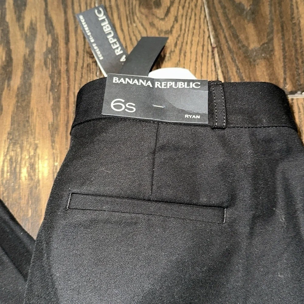 Banana Republic Ryan Black Dress Pants Straight Leg size 6S new with tags